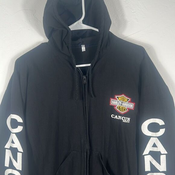 🔥HARLEY DAVIDSON CANCUN ZIp Up Lightweight Hoodie Jacket -Women’s XL - PERFECT - Picture 2 of 8